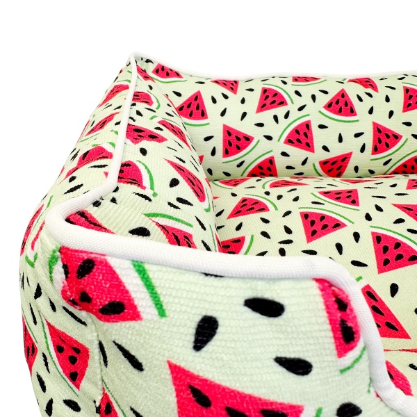 Melon-Tastic Corduroy Luxury Dog Bed